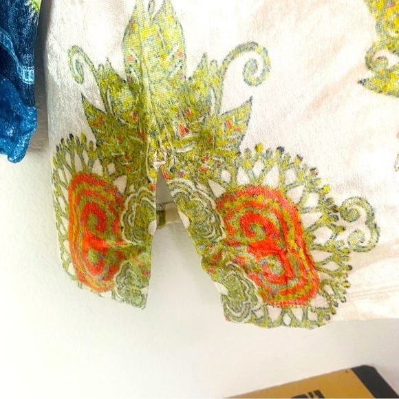 Soft Surroundings Ashbury Floral Patchwork Velvet Texture Tunic Size M - Picture 6 of 8